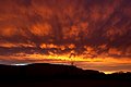 Sunset behind Mount Augustus