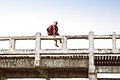 Monk on Y Bein's bridge