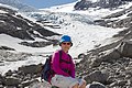 Sue and the glacier