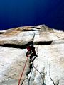 Day 3 Salathe, below the final headwall.